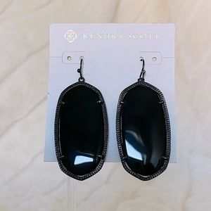 Kendra Scott Gunmetal Danielle Earrings in Onyx